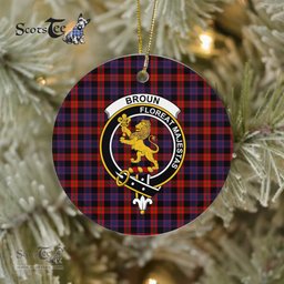 Broun Scottish Clan Plaid Ornament Gift. Christmas Tree Ornament Broun Clan Tartan Ornament Great Christmas Ornaments Gift - Scotstee Shop