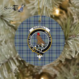 Boswell Scottish Clan Plaid Ornament Gift. Christmas Tree Ornament Boswell Clan Tartan Ornament Great Christmas Ornaments Gift - Scotstee Shop