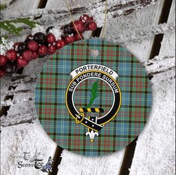 Porterfield Scottish Clan Plaid Ornament Gift. Christmas Tree Ornament Porterfield Clan Tartan Ornament Great Christmas Ornaments Gift - Scotstee Shop