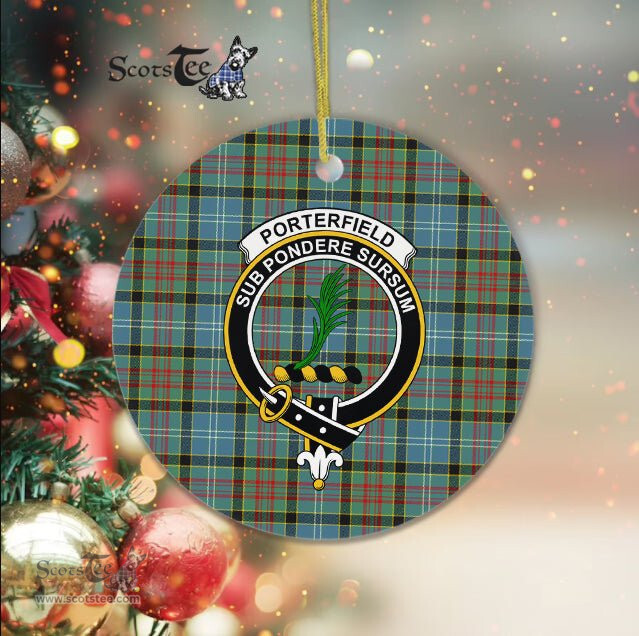Porterfield Scottish Clan Plaid Ornament Gift. Christmas Tree Ornament Porterfield Clan Tartan Ornament Great Christmas Ornaments Gift - Scotstee Shop