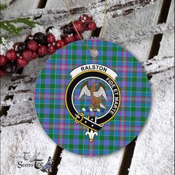 Ralston Scottish Clan Plaid Ornament Gift. Christmas Tree Ornament Ralston Clan Tartan Ornament Great Christmas Ornaments Gift - Scotstee Shop