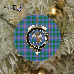 Ralston Scottish Clan Plaid Ornament Gift. Christmas Tree Ornament Ralston Clan Tartan Ornament Great Christmas Ornaments Gift - Scotstee Shop