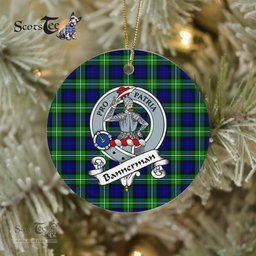 Bannerman Scottish Clan Badge Plaid Ornament Gift. Christmas Tree Ornament Bannerman Clan Tartan Ornament Great Christmas Ornaments Gift - Scotstee Shop