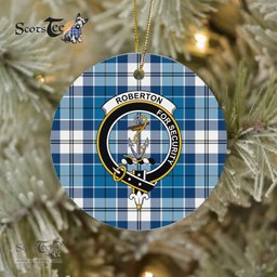 Roberton Scottish Clan Plaid Ornament Gift. Christmas Tree Ornament Roberton Clan Tartan Ornament Great Christmas Ornaments Gift - Scotstee Shop