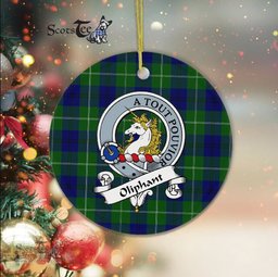 Oliphant Scottish Clan Badge Plaid Ornament Gift. Christmas Tree Ornament Oliphant Clan Tartan Ornament Great Christmas Ornaments Gift - Scotstee Shop