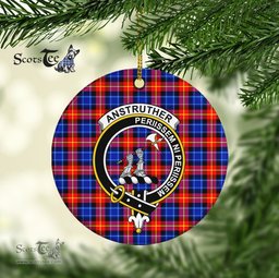 Anstruther Scottish Clan Plaid Ornament Gift. Christmas Tree Ornament Anstruther Clan Tartan Ornament Great Christmas Ornaments Gift - Scotstee Shop