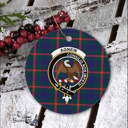 Agnew Scottish Clan Plaid Ornament Gift. Christmas Tree Ornament Agnew Clan Tartan Ornament Great Christmas Ornaments Gift - Scotstee Shop