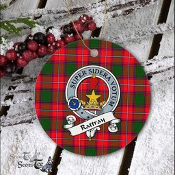 Rattray Scottish Clan Badge Plaid Ornament Gift. Christmas Tree Ornament Rattray Clan Tartan Ornament Great Christmas Ornaments Gift - Scotstee Shop