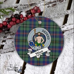Scotstee Shop - Wood Scottish Clan Badge Plaid Ornament Gift. Christmas Tree Ornament Wood Clan Tartan Ornament Great Christmas Ornaments Gift