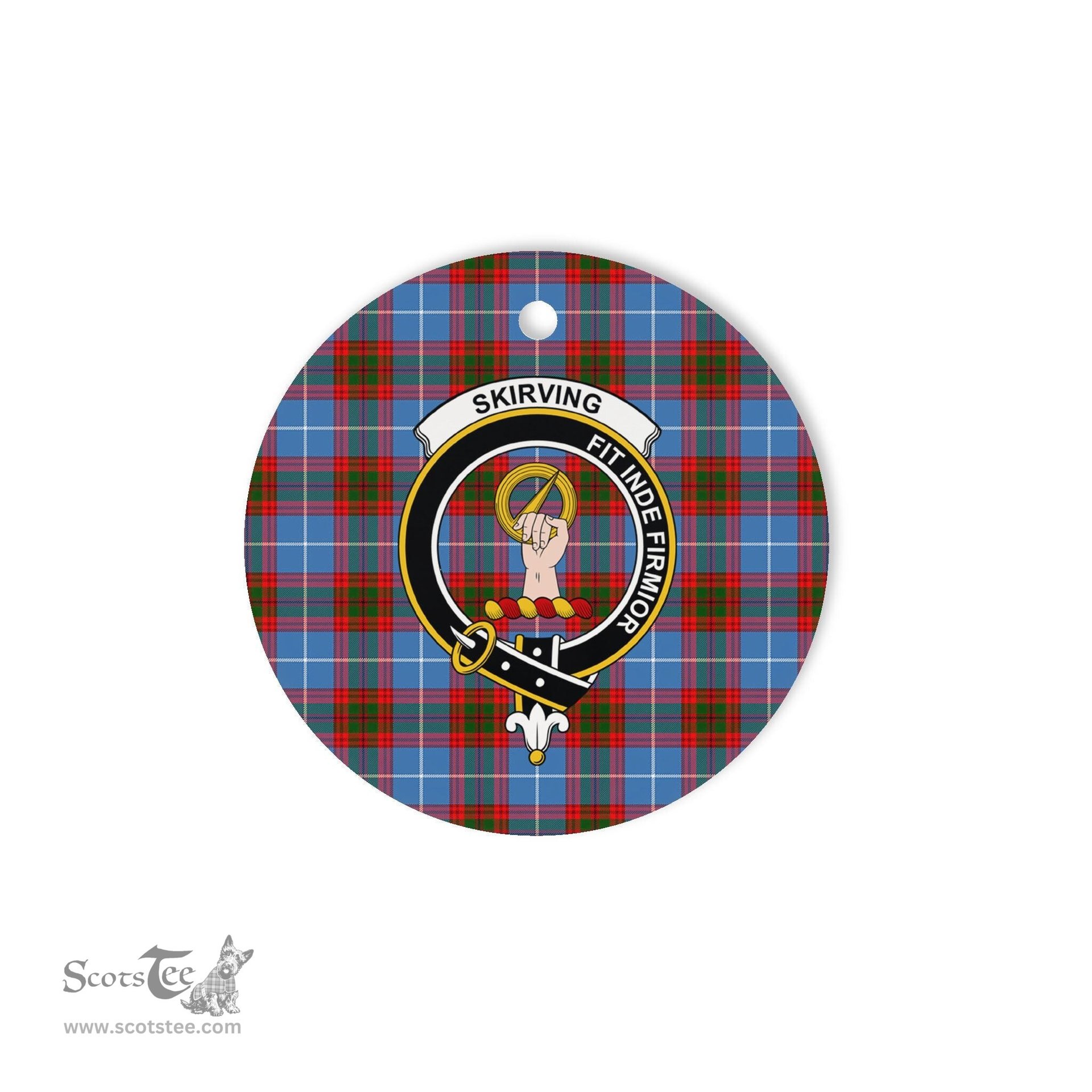 Skirving Scottish Clan Plaid Ornament Gift. Christmas Tree Ornament Skirving Clan Tartan Ornament Great Christmas Ornaments Gift - Scotstee Shop