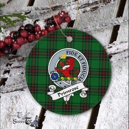 Clan Primrose Ornaments Primrose Scottish Clan Badge Plaid Ornament Gift. Christmas Tree Ornament Primrose Clan Tartan Ornament Great Christmas Ornaments Gift - Scotstee Shop