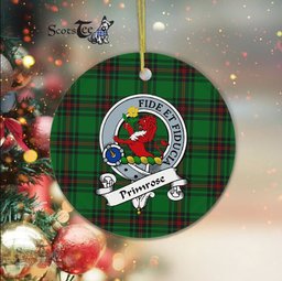 Clan Primrose Ornaments Primrose Scottish Clan Badge Plaid Ornament Gift. Christmas Tree Ornament Primrose Clan Tartan Ornament Great Christmas Ornaments Gift - Scotstee Shop