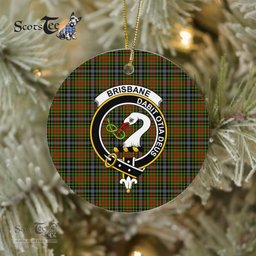 Brisbane Scottish Clan Plaid Ornament Gift. Christmas Tree Ornament Brisbane Clan Tartan Ornament Great Christmas Ornaments Gift - Scotstee Shop