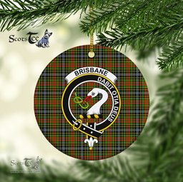Brisbane Scottish Clan Plaid Ornament Gift. Christmas Tree Ornament Brisbane Clan Tartan Ornament Great Christmas Ornaments Gift - Scotstee Shop