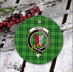 Boyle Scottish Clan Plaid Ornament Gift. Christmas Tree Ornament Boyle Clan Tartan Ornament Great Christmas Ornaments Gift - Scotstee Shop