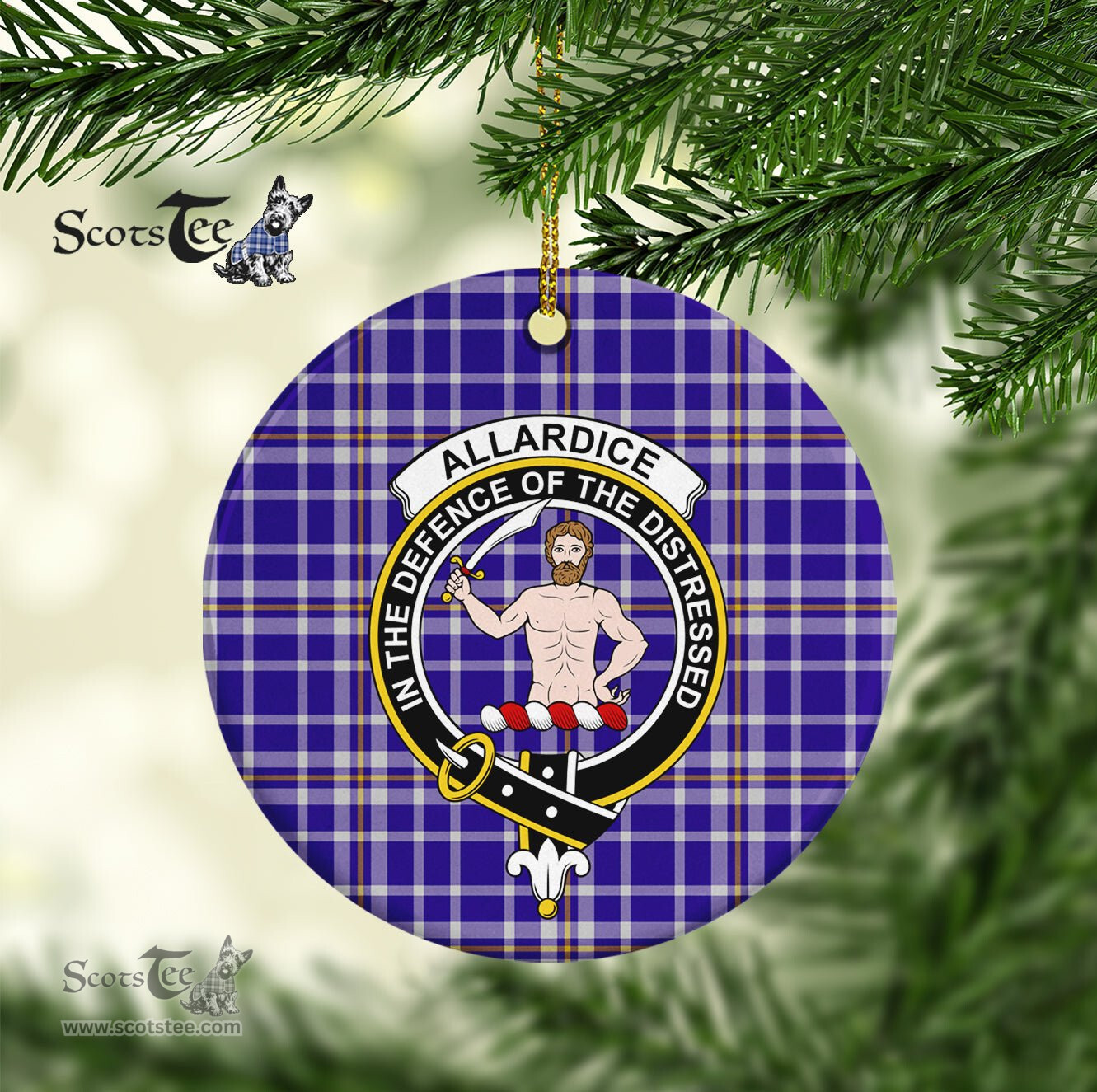 Allardice Scottish Clan Plaid Ornament Gift. Christmas Tree Ornament Allardice Clan Tartan Ornament Great Christmas Ornaments Gift - Scotstee Shop