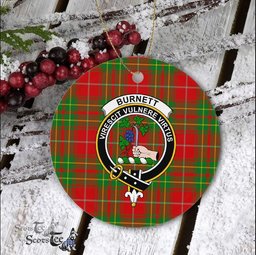 Burnett Scottish Clan Plaid Ornament Gift. Christmas Tree Ornament Burnett Clan Tartan Ornament Great Christmas Ornaments Gift - Scotstee Shop