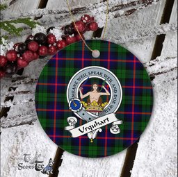 Scotstee Shop - Urquhart Scottish Clan Badge Plaid Ornament Gift. Christmas Tree Ornament Urquhart Clan Tartan Ornament Great Christmas Ornaments Gift