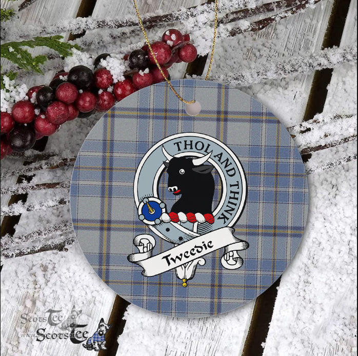 Scotstee Shop - Tweedie Scottish Clan Plaid Ornament Gift. Christmas Tree Ornament Tweedie Clan Tartan Ornament Great Christmas Ornaments Gift