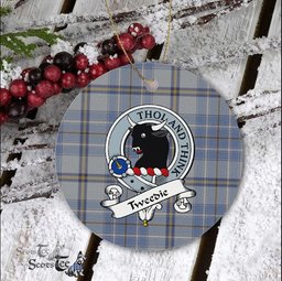 Scotstee Shop - Tweedie Scottish Clan Plaid Ornament Gift. Christmas Tree Ornament Tweedie Clan Tartan Ornament Great Christmas Ornaments Gift
