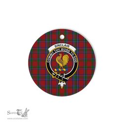 Scotstee Shop - Sinclair Scottish Clan Plaid Ornament Gift. Christmas Tree Ornament Sinclair Clan Tartan Ornament Great Christmas Ornaments Gift