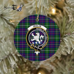 Inglis Scottish Clan Plaid Ornament Gift. Christmas Tree Ornament Inglis Clan Tartan Ornament Great Christmas Ornaments Gift - Scotstee Shop