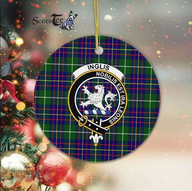 Inglis Scottish Clan Plaid Ornament Gift. Christmas Tree Ornament Inglis Clan Tartan Ornament Great Christmas Ornaments Gift - Scotstee Shop