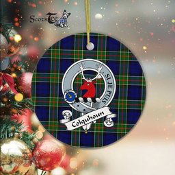 Colquhoun Scottish Clan Badge Plaid Ornament Gift. Christmas Tree Ornament Colquhoun Clan Tartan Ornament Great Christmas Ornaments Gift - Scotstee Shop
