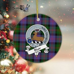 Blair Scottish Clan Badge Plaid Ornament Gift. Christmas Tree Ornament Blair Clan Tartan Ornament Great Christmas Ornaments Gift - Scotstee Shop