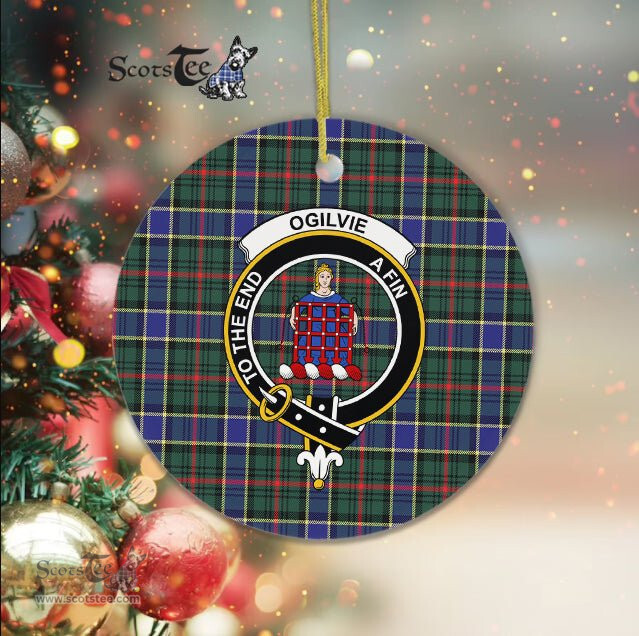 Ogilvie Scottish Clan Plaid Ornament Gift. Christmas Tree Ornament Ogilvie Clan Tartan Ornament Great Christmas Ornaments Gift - Scotstee Shop