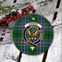 Scotstee Shop - Wishart Scottish Clan Plaid Ornament Gift. Christmas Tree Ornament Wishart Clan Tartan Ornament Great Christmas Ornaments Gift