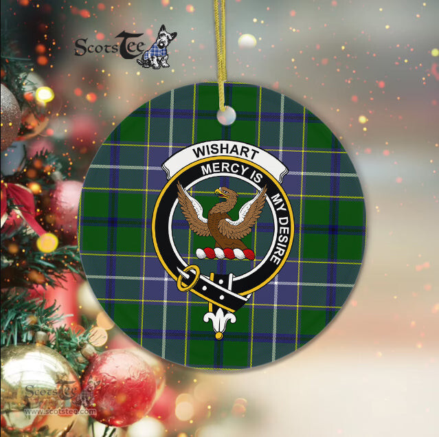 Scotstee Shop - Wishart Scottish Clan Plaid Ornament Gift. Christmas Tree Ornament Wishart Clan Tartan Ornament Great Christmas Ornaments Gift