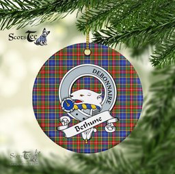 Bethune Scottish Clan Badge Plaid Ornament Gift. Christmas Tree Ornament Bethune Clan Tartan Ornament Great Christmas Ornaments Gift - Scotstee Shop