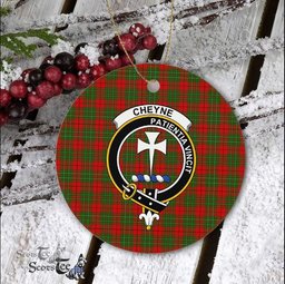 Cheyne Scottish Clan Plaid Ornament Gift. Christmas Tree Ornament Cheyne Clan Tartan Ornament Great Christmas Ornaments Gift - Scotstee Shop