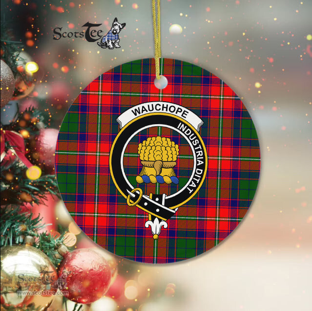 Scotstee Shop - Wauchope Scottish Clan Plaid Ornament Gift. Christmas Tree Ornament Wauchope Clan Tartan Ornament Great Christmas Ornaments Gift