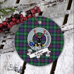 Calder Scottish Clan Badge Plaid Ornament Gift. Christmas Tree Ornament Calder Clan Tartan Ornament Great Christmas Ornaments Gift - Scotstee Shop