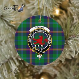 Scotstee Shop - Young Scottish Clan Plaid Ornament Gift. Christmas Tree Ornament Young Clan Tartan Ornament Great Christmas Ornaments Gift