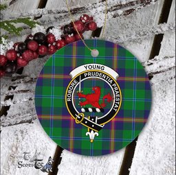 Scotstee Shop - Young Scottish Clan Plaid Ornament Gift. Christmas Tree Ornament Young Clan Tartan Ornament Great Christmas Ornaments Gift