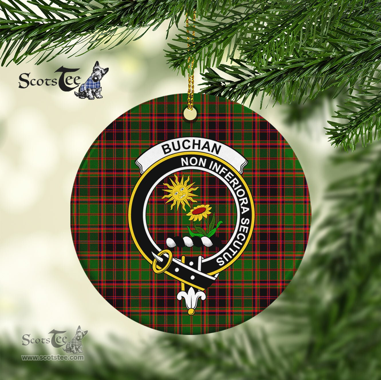 Buchan Scottish Clan Plaid Ornament Gift. Christmas Tree Ornament Buchan Clan Tartan Ornament Great Christmas Ornaments Gift - Scotstee Shop