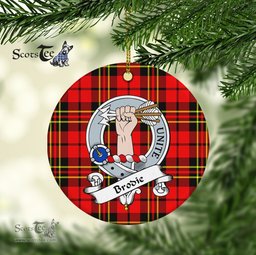Brodie Scottish Clan Badge Plaid Ornament Gift. Christmas Tree Ornament Brodie Clan Tartan Ornament Great Christmas Ornaments Gift - Scotstee Shop