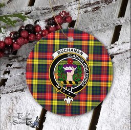 Buchanan Scottish Clan Plaid Ornament Gift. Christmas Tree Ornament Buchanan Clan Tartan Ornament Great Christmas Ornaments Gift - Scotstee Shop