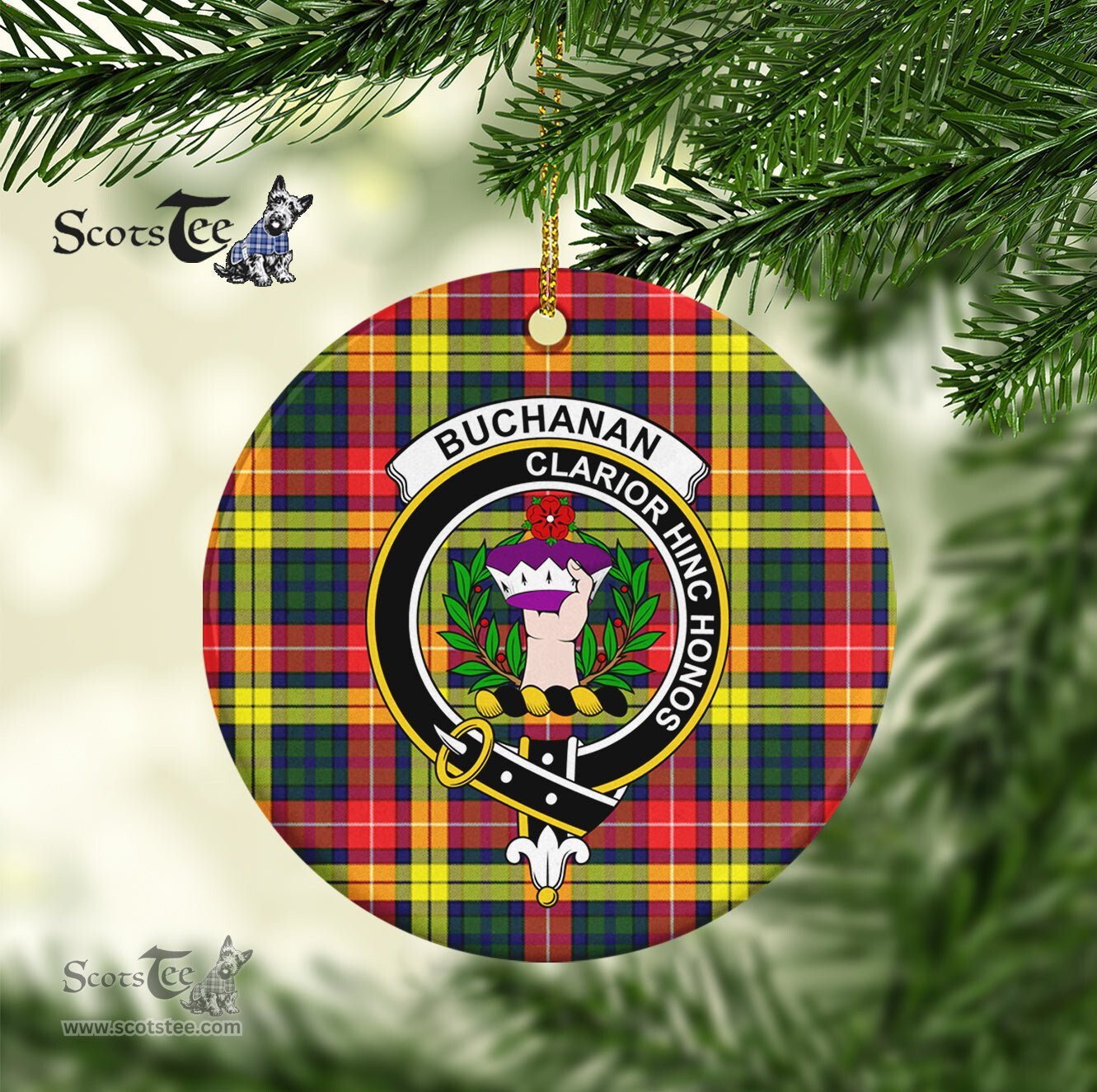 Buchanan Scottish Clan Plaid Ornament Gift. Christmas Tree Ornament Buchanan Clan Tartan Ornament Great Christmas Ornaments Gift - Scotstee Shop