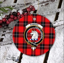 Ramsay Scottish Clan Plaid Ornament Gift. Christmas Tree Ornament Ramsay Clan Tartan Ornament Great Christmas Ornaments Gift - Scotstee Shop