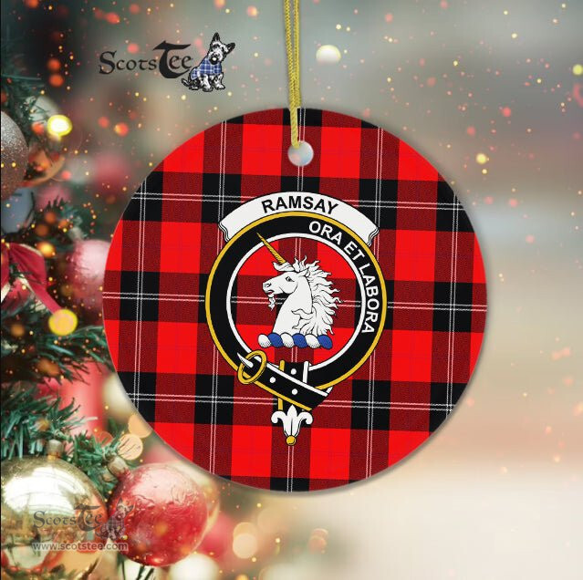 Ramsay Scottish Clan Plaid Ornament Gift. Christmas Tree Ornament Ramsay Clan Tartan Ornament Great Christmas Ornaments Gift - Scotstee Shop