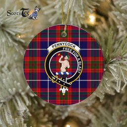 Pennycook Scottish Clan Plaid Ornament Gift. Christmas Tree Ornament Pennycook Clan Tartan Ornament Great Christmas Ornaments Gift - Scotstee Shop