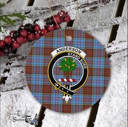 Anderson Scottish Clan Plaid Ornament Gift. Christmas Tree Ornament Anderson Clan Tartan Ornament Great Christmas Ornaments Gift - Scotstee Shop