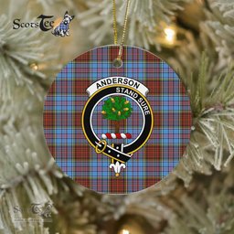 Anderson Scottish Clan Plaid Ornament Gift. Christmas Tree Ornament Anderson Clan Tartan Ornament Great Christmas Ornaments Gift - Scotstee Shop