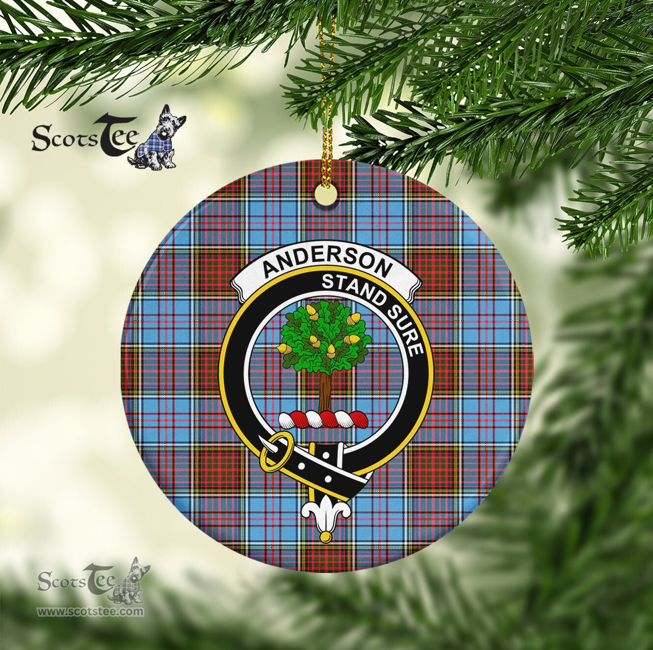 Anderson Scottish Clan Plaid Ornament Gift. Christmas Tree Ornament Anderson Clan Tartan Ornament Great Christmas Ornaments Gift - Scotstee Shop