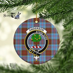 Anderson Scottish Clan Plaid Ornament Gift. Christmas Tree Ornament Anderson Clan Tartan Ornament Great Christmas Ornaments Gift - Scotstee Shop