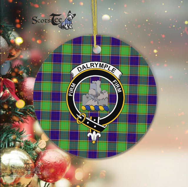 Dalrymple Scottish Clan Plaid Ornament Gift. Christmas Tree Ornament Dalrymple Clan Tartan Ornament Great Christmas Ornaments Gift - Scotstee Shop